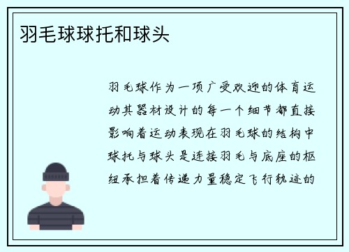 羽毛球球托和球头